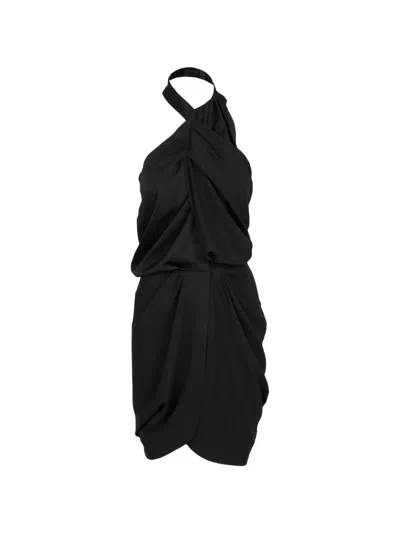 Pre-owned Balenciaga Backless Halterneck Mini Dress In Black