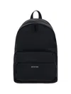 Balenciaga Adjustable Straps Backpack Front Pocket In Black