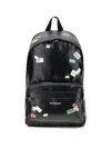 Balenciaga Men Explorer Backpack With Printed Stickers In Black