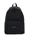 Balenciaga Adjustable Straps Backpack Front Pocket In Black