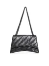 Balenciaga Medium Crush Quilted Leather Shoulder Bag In Black