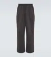 Balenciaga Baggy Cotton Fleece Sweatpants In Black