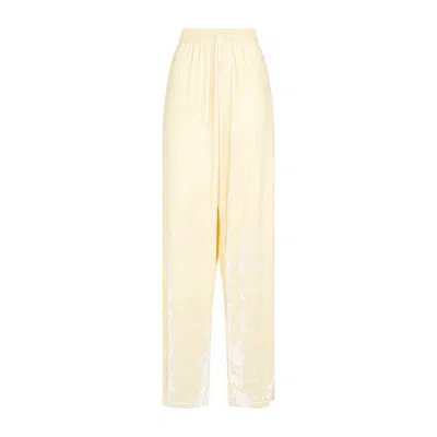 BALENCIAGA BAGGY CREAM VISCOSE PANTS