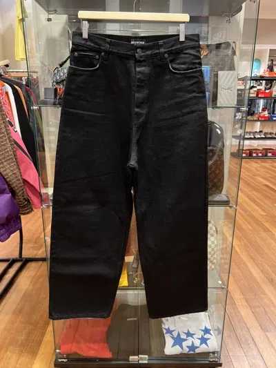 Pre-owned Balenciaga Baggy Denim Jeans Black