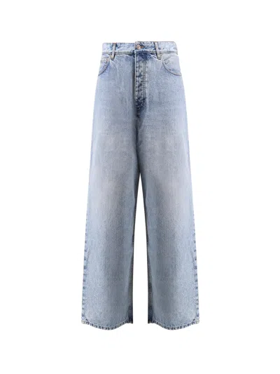 Balenciaga Baggy Denim Trousers In Blue