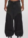 Balenciaga Baggy Ripped Off Denim Pants In Black