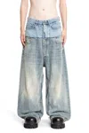 Balenciaga Distressed Layered Jeans In Grey