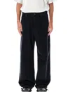 Balenciaga Distressed Loose Jeans In Black