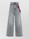 Balenciaga Wide-leg High Waist Jeans With Unique Accessory Chain