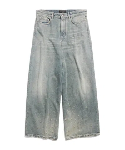 Balenciaga Baggy Low-waist Jeans In Gray