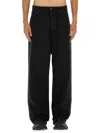 Balenciaga Loose Fit Denim Trousers In Black