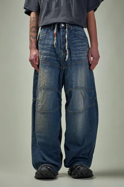 Balenciaga Wide Leg Jeans In Blue