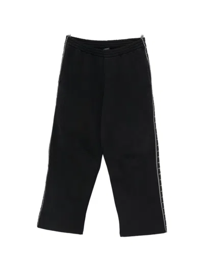 Balenciaga Baggy Stripe Trousers In Black