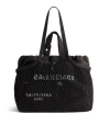 Balenciaga Black Canvas And Mesh Medium 24/7 Shopping Bag