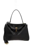 Balenciaga Women`s Medium Rodeo Crocodile Embossed Bag In Black In Black
