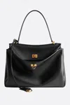 Balenciaga Smooth Black Calfskin Medium Rodeo Bag Women In Black