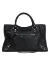 Balenciaga Small Le City Arena Lamb Bag In Black
