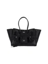 Balenciaga Medium Leather Bel Air Carry All Tote Bag In Black