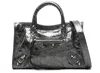Balenciaga Le City Medium Textured-leather Tote In Gray