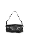 Balenciaga Patent Leather Shoulder Bag With Metal Details In Black