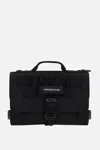 Balenciaga Army Logo-embroidered Messenger Bag In Black