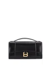 Balenciaga Women Horglss Poch Leather Handbag In Black