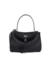 Balenciaga Rodeo Media Leather Handbag In Black