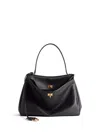 Balenciaga Rodeo Medium Smooth Leather Hand Bags In Black