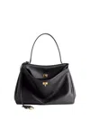 Balenciaga Large Rodeo Leather Top Handle Bag In Black