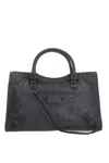 Balenciaga Le City Small Leather Handbag In Black