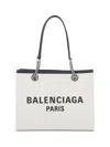 Balenciaga Mini Duty Free Canvas Tote Handbag In Grey