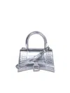 Balenciaga Xs Hourglass Top Handle Bag In Grey