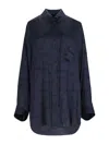 Balenciaga 'bal Diagonal Allover Flowing' Shirt In Blue