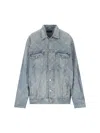 Balenciaga "bal Diagonal" Denim Jacket – Light Blue In Blue