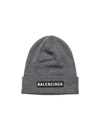Balenciaga Bal Patch Beanie In Gray