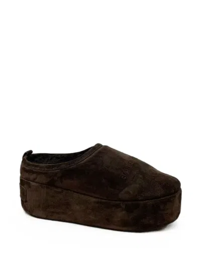 Balenciaga Alaska Soft Platform Mule In Light Espresso In Brown