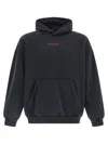 Balenciaga Hoodie With Front Pocket And Ribbed Cuffs In Black