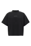 Balenciaga Women Back Strass Cropped Cotton T-shirt