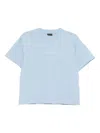 Balenciaga Womens Marine Logo-embroidered Relaxed-fit Cotton T-shirt In Blue