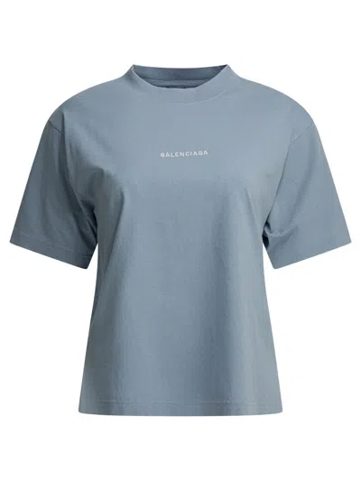 Balenciaga " Back" T-shirt In Blue