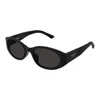 Balenciaga Grey Rectangular Unisex Sunglasses Bb0388s 001 56 In Black