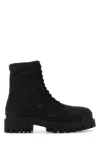 Balenciaga Black Combat Strike Cotton-canvas Boots Men In Black