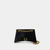Balenciaga Crush Chain Small Bag In Crocodile-embossed Leather. Dimensions: L24.9 X H14