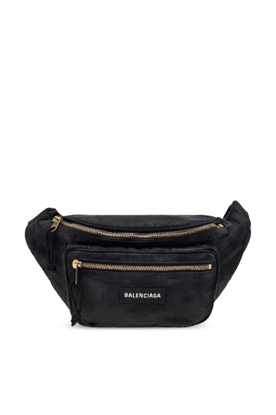 Balenciaga Explorer Nylon Beltpack In Black