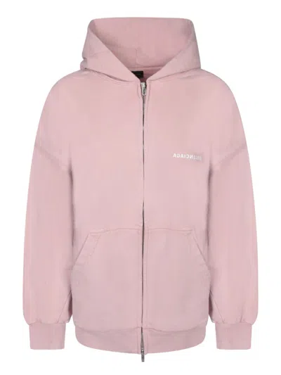 Balenciaga Zippered Pink Hoodie