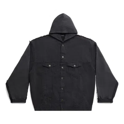 Balenciaga Paris Hybrid Hooded Jacket 'black'