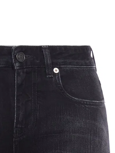 BALENCIAGA BALENCIAGA BALENCIAGA WIDE-LEG WASHED BLACK DENIM JEANS