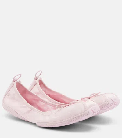 Balenciaga Bow-detail Panelled Ballet Flats In Transparent