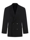 Balenciaga Clinched Jacket Barathea In Black