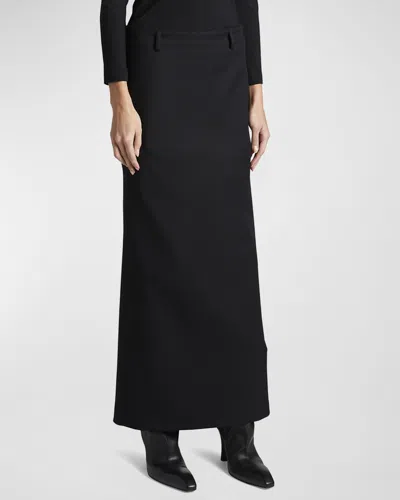 Balenciaga Barathea Maxi Tube Skirt In Black